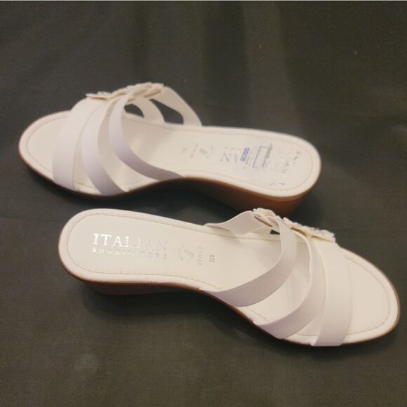 BRAND NEW ITALIAN SHOEMAKER SIDE FORAL DESIGN WEDGE SANDAL - Picture 7 of 15